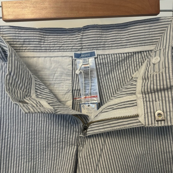 Jacadi Blue and White Striped Seersucker Shorts - Picture 5 of 13